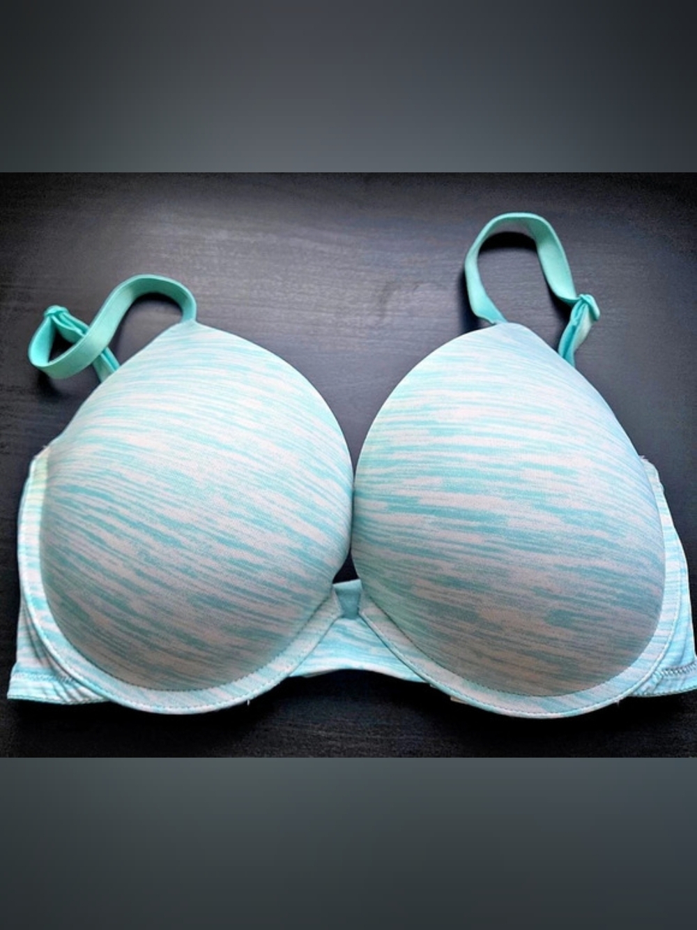 Victoria's Secret Wear Everywhere Push-Up Bra in Blue & Pink 32DD Like25